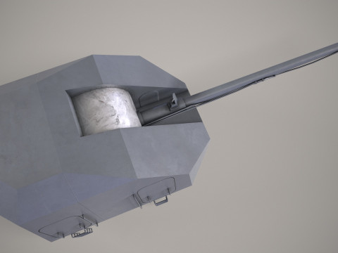 War Ship Cannon A-192M Model 3D