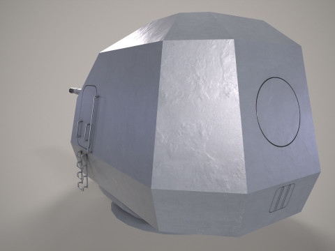 War Ship Cannon A-192M Model 3D