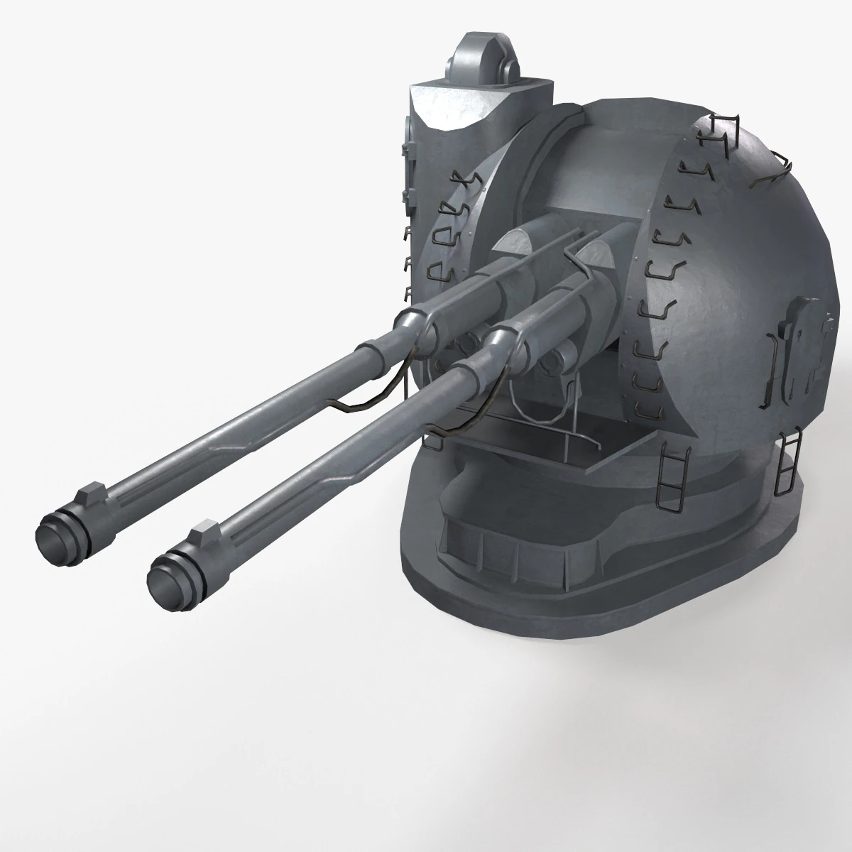 War Ship Cannon AK-130 3D Model .c4d .max .obj .3ds .fbx .stl .blend