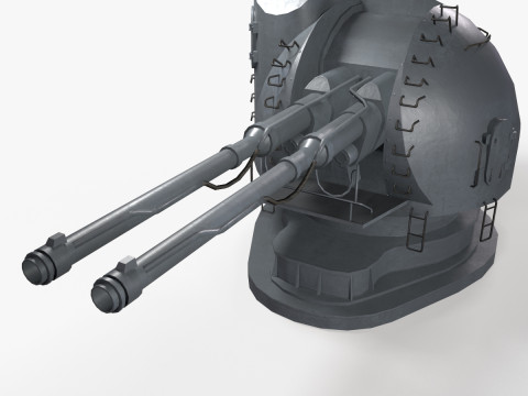 War Ship Cannon AK-130 3D 모델