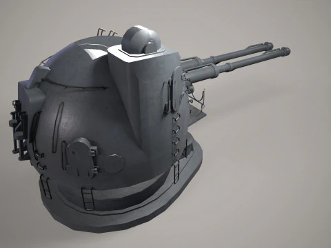 War Ship Cannon AK-130 3D Model