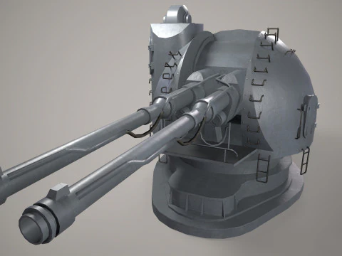 War Ship Cannon AK-130 3D Model