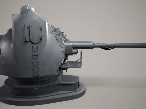 War Ship Cannon AK-130 3D Model