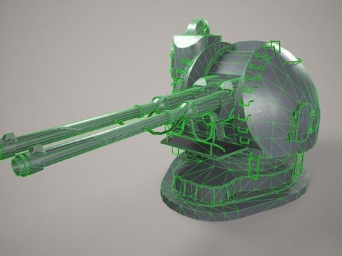 War Ship Cannon AK-130 3D 模型