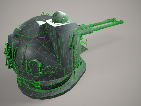 War Ship Cannon AK-130 3D 模型