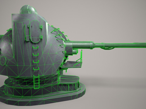 War Ship Cannon AK-130 3D 模型