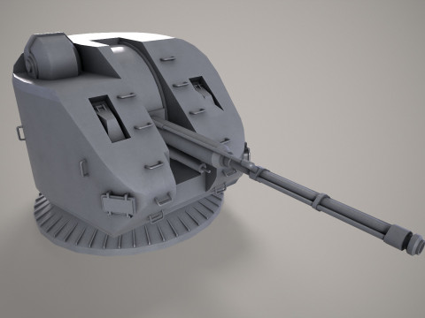 War Ship Cannon AK-176 Modello 3D