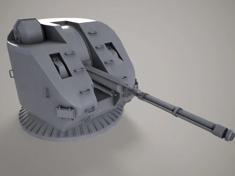 War Ship Cannon AK-176 3D Model