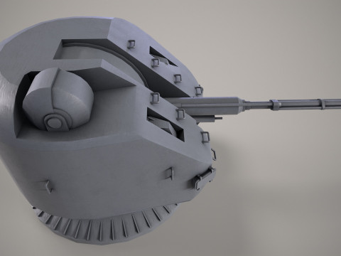 War Ship Cannon AK-176 Modello 3D
