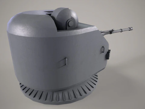 War Ship Cannon AK-176 3D Model