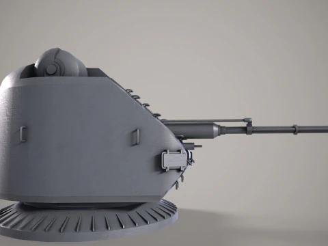 War Ship Cannon AK-176 3D Model