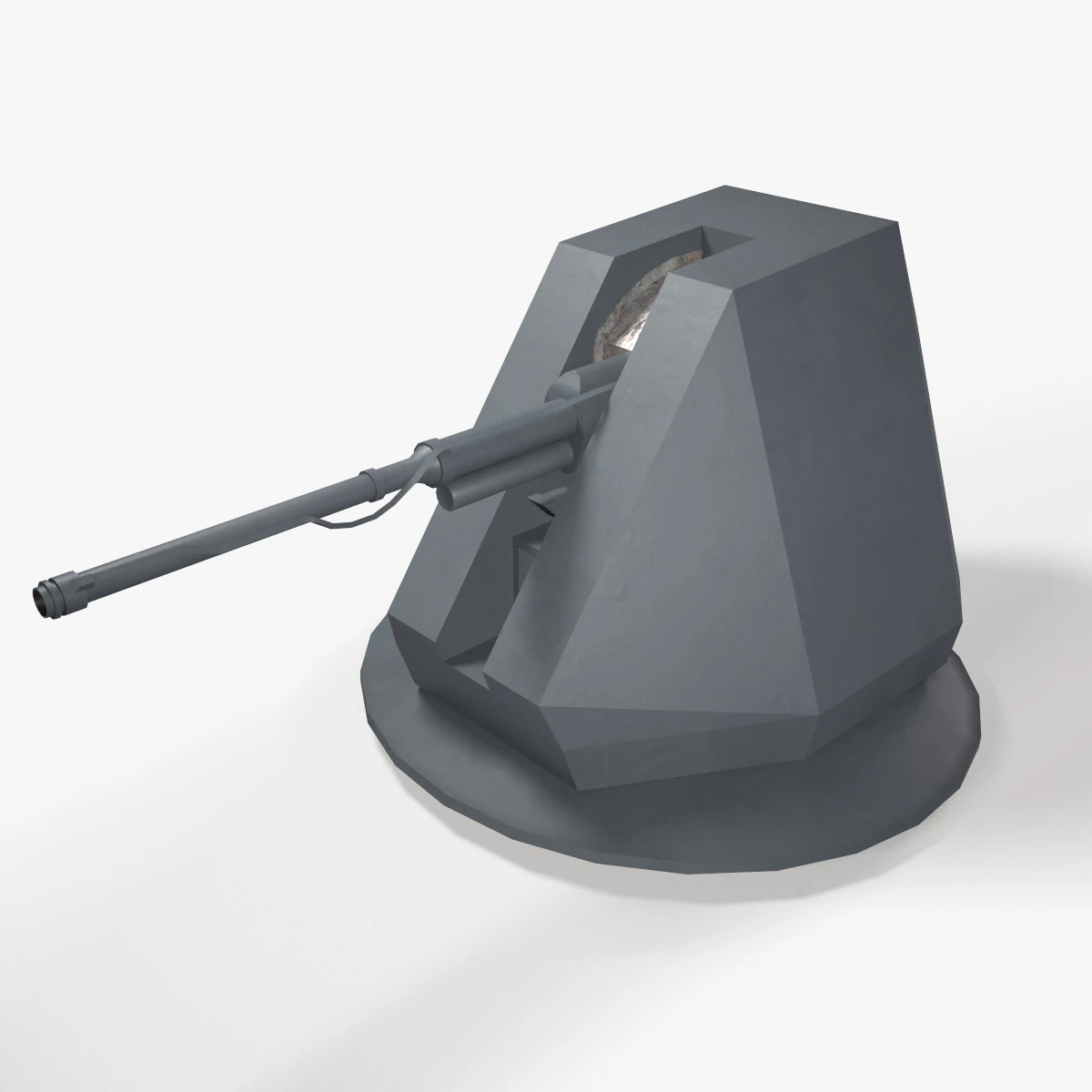 War Ship Cannon AK-176MA 3D Model .c4d .max .obj .3ds .fbx .stl .blend