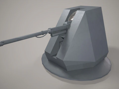 War Ship Cannon AK-176MA 3D Model