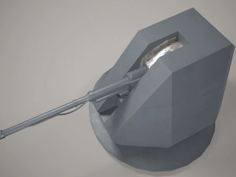 War Ship Cannon AK-176MA 3D Model