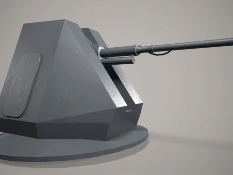 War Ship Cannon AK-176MA 3D Model