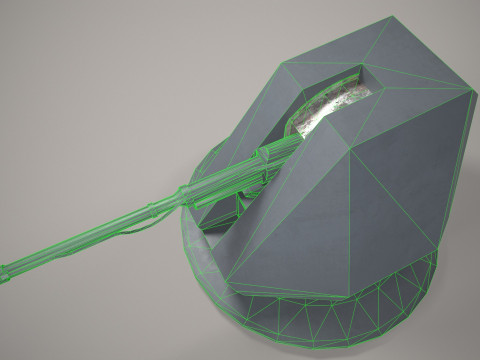 War Ship Cannon AK-176MA 3D 模型