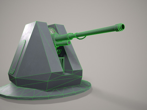War Ship Cannon AK-176MA 3D 模型