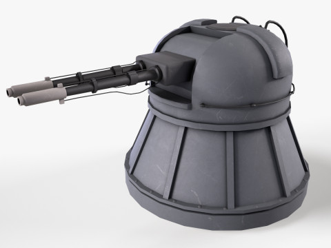 War Ship Cannon AK-230 3D Model