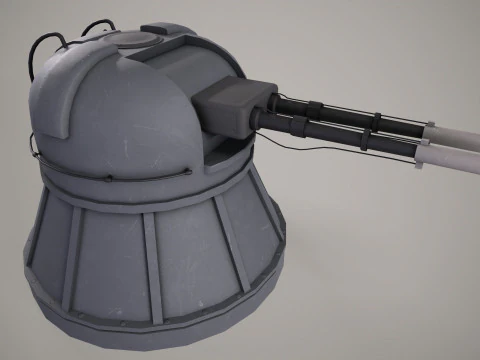War Ship Cannon AK-230 3D Model