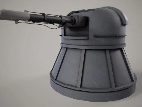 War Ship Cannon AK-230 3D Model