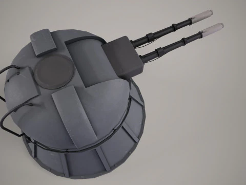 War Ship Cannon AK-230 3D Model