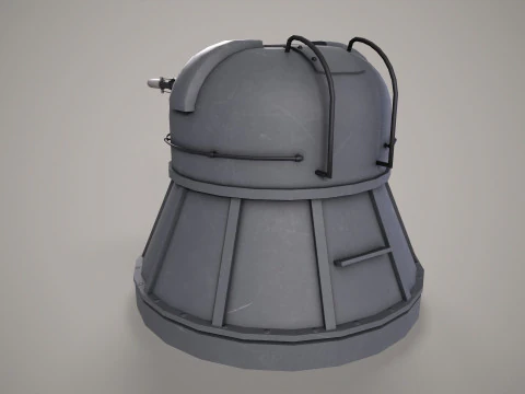War Ship Cannon AK-230 3D Model