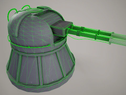 War Ship Cannon AK-230 3D Model