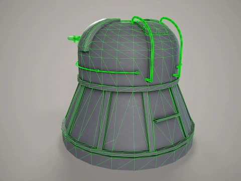 War Ship Cannon AK-230 3D Model