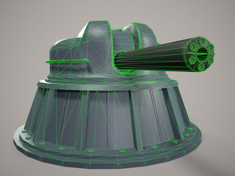 War Ship Cannon AK-630 Modello 3D