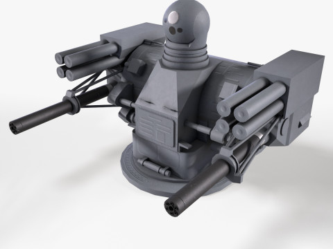 War Ship Artilery System Palash 3D 模型