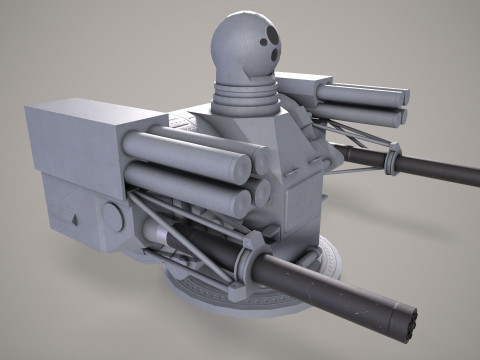 War Ship Artilery System Palash 3D Modell
