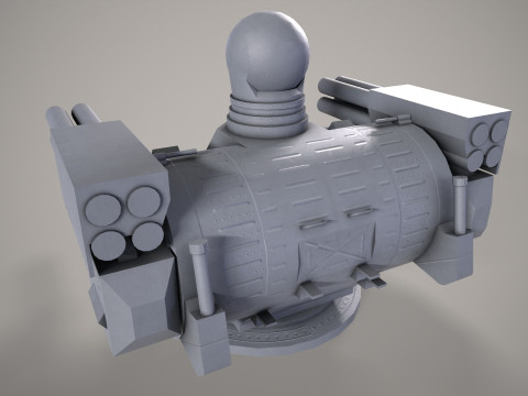 War Ship Artilery System Palash 3D Modell