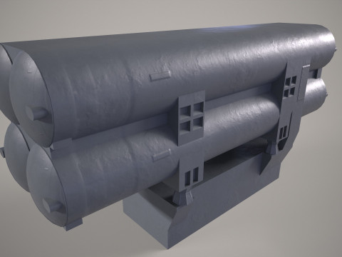 Warship Missile Launcher P-270 Moskit 3D 모델