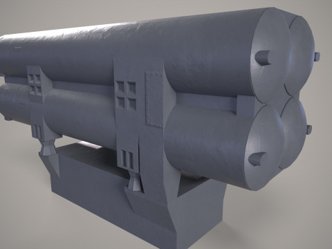 Warship Missile Launcher P-270 Moskit 3D 모델