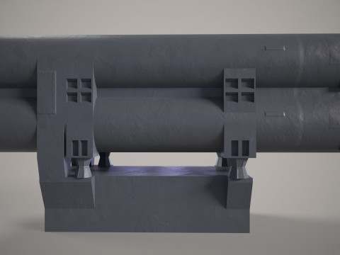 Warship Missile Launcher P-270 Moskit 3D 모델