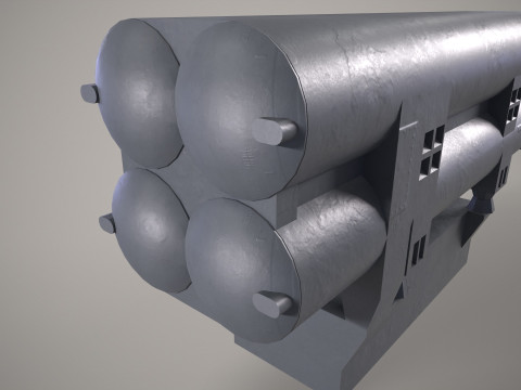 Warship Missile Launcher P-270 Moskit 3D 모델
