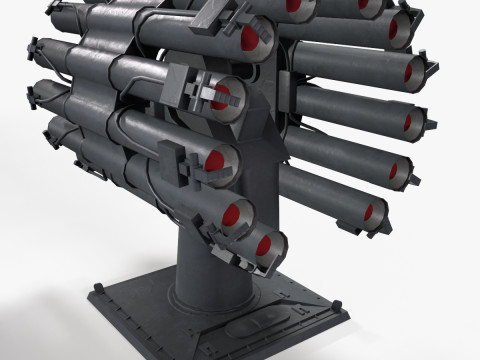 Warship Missile Launcher RBU-6000 Modelo 3D