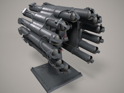 Warship Missile Launcher RBU-6000 3D मॉडल