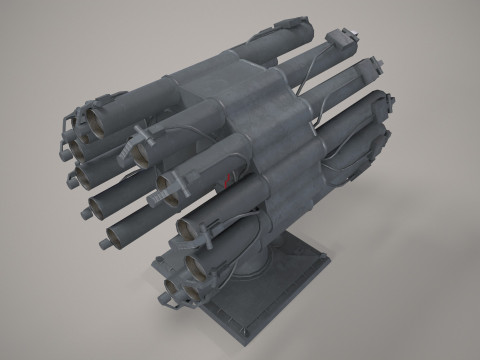 Warship Missile Launcher RBU-6000 3D मॉडल