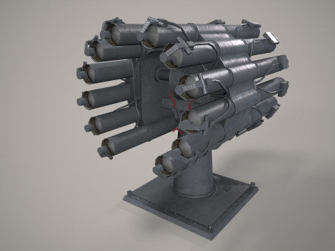 Warship Missile Launcher RBU-6000 3D मॉडल