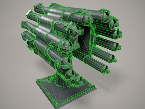 Warship Missile Launcher RBU-6000 3D मॉडल