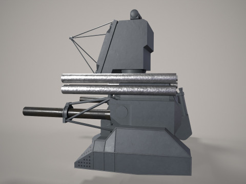 War Ship Cannon Pantsir-M 3D Model