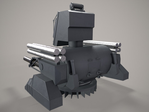 War Ship Cannon Pantsir-M 3D Model