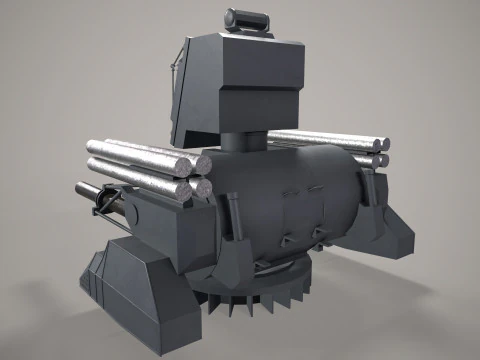 War Ship Cannon Pantsir-M 3D Model