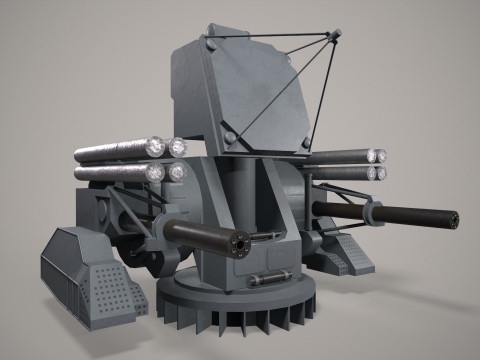War Ship Cannon Pantsir-M 3D Model