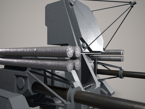 War Ship Cannon Pantsir-M 3D Model