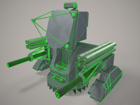 War Ship Cannon Pantsir-M 3D Model