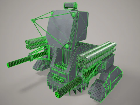 War Ship Cannon Pantsir-M 3D Model