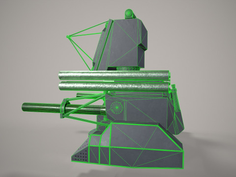 War Ship Cannon Pantsir-M 3D Model