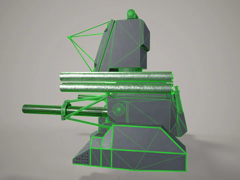 War Ship Cannon Pantsir-M 3D Model